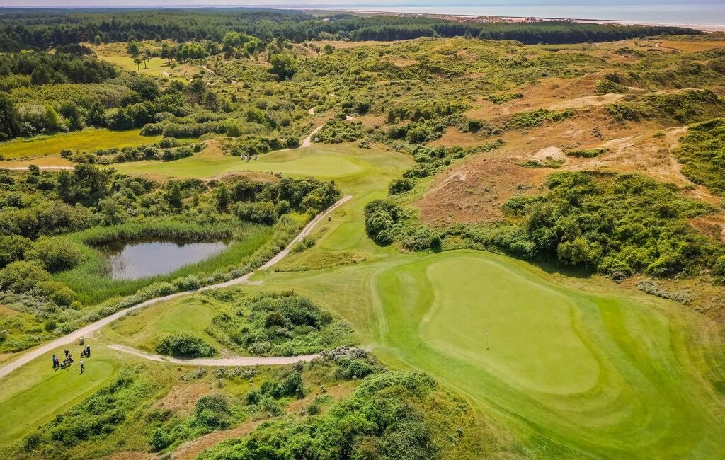 Golf de Belle Dune 1 vue sur le parcours de Belle Dune, parcours de compétition de golf en france