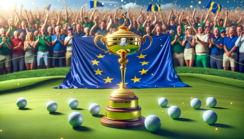 Triomphe de l'Europe à la 44e Ryder Cup 1 photo représentant la victoire de l'europe a la ryder cup